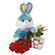 red roses with plush toy and chocolates. Kharkiv